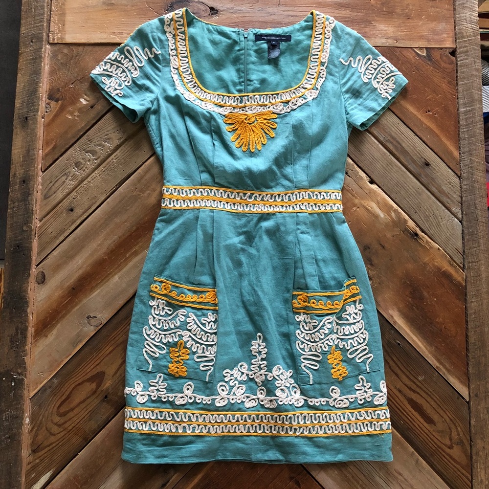 French Connection Embroidered Dress